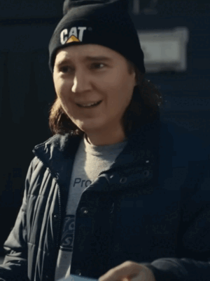 Paul Dano Dumb Money (2023) Blue Puffer Jacket