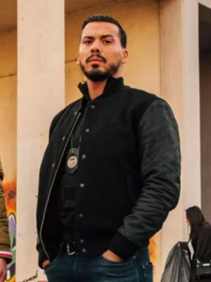 Pax Massilia Tewfik Jallab Black Leather and Fleece Jacket