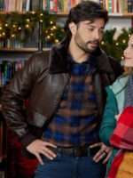 Rafael de la Fuente Letters to Santa Brown Leather Jacket