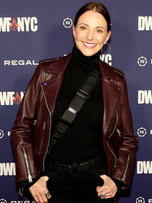 Rebecca Lines Double Down South Brown Leather Jacket