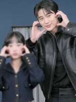 Ryoo Si-oh Tv Series Strong Girl Nam-soon Black Leather Jacket