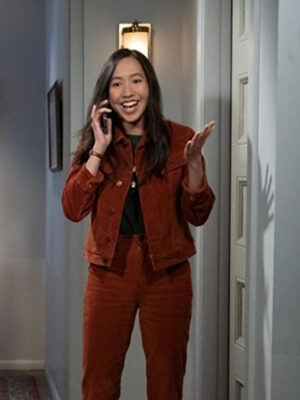 Tien Tran How I Met Your Father S01 Brown Corduroy Jacket