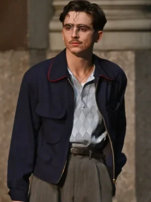 Timothée Chalamet Marty Supreme Blue Fleece Jacket