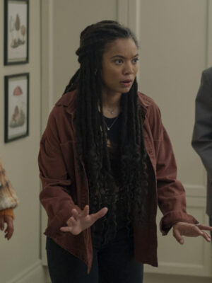 Tv Series Gen V Marie Moreau Brown Cotton Jacket