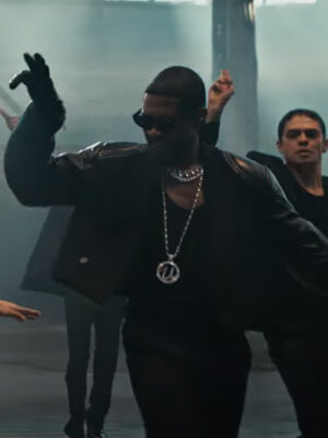 Usher Standing Next to you Black Leather Jacket