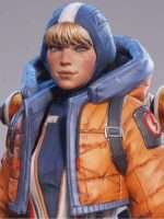 Wattson Apex Legends Orange Leather hooded Jacket