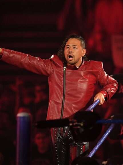 Wrestler Shinsuke Nakamura Red Biker Jacket