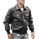 Air Force Pilot Bomber Black Jacket Men