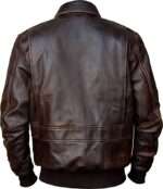 Aviator Brown Bomber Leather Jackets for Men Sale