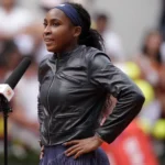 Coco Gauff Leather Black Jacket