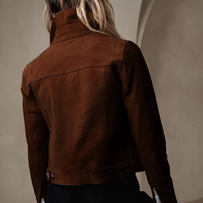 Criminal Minds Evolution S18 Emily Prentiss Suede Brown Jacket
