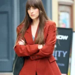 Dakota Johnson Materialists Red Blazer