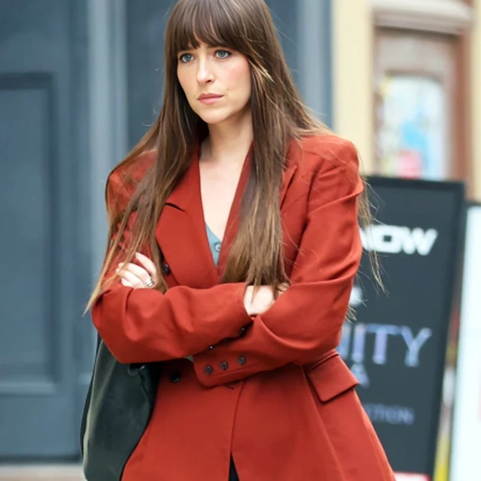 Dakota Johnson Materialists Red Blazer