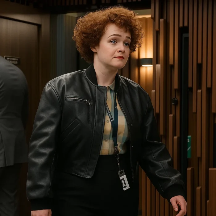 Dept. Q Leah Byrne Black Bomber Jacket