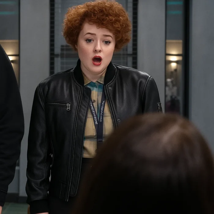 Dept. Q Leah Byrne Black Bomber Jacket Sale