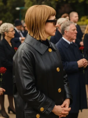 Jella Haase Kleo S02 Black Trench Coat