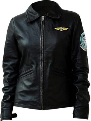 Kelly McGillis Bomber Leather Jacket Men