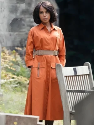 Kerry Washington Wake Up Dead Man Orange Coat