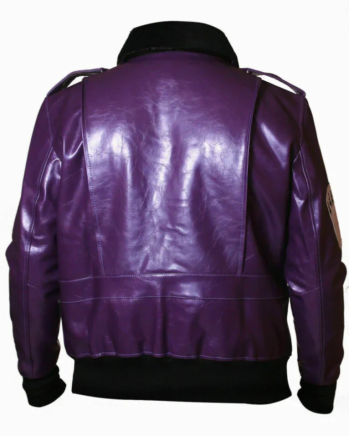 Purple Joker Goon Winter Shearling Leather Jacket Sale