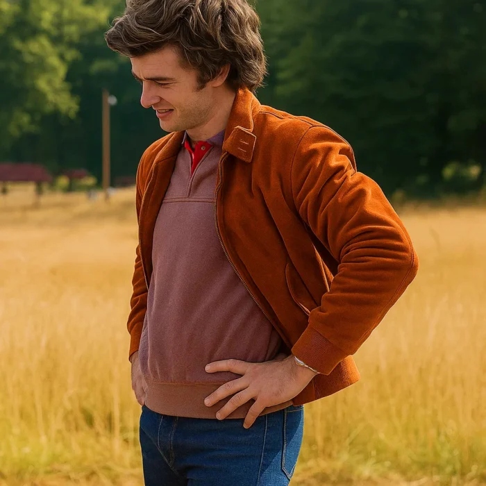 Stranger Things S05 Joe Keery Suede Jacket Sale
