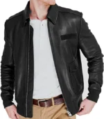 WWII Aviator Bomber Jacket Men, Black Sale