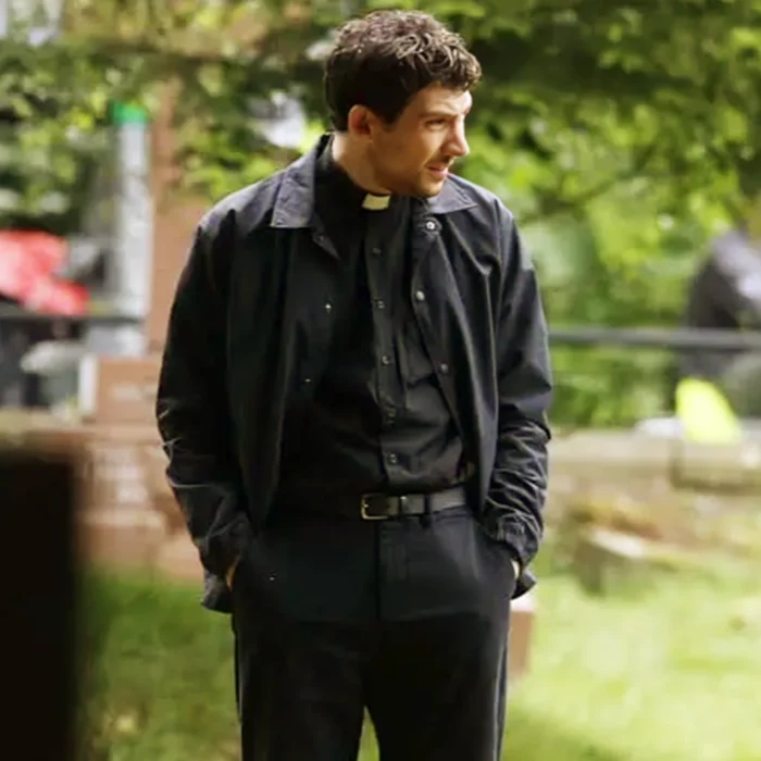 Wake Up Dead Man Josh O’Connor Black Jacket Sale