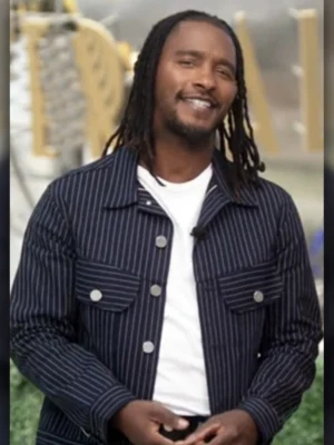 Access Hollywood Scott Evans Striped Jacket