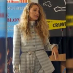 Another Simple Favor Blake Lively Striped Coat Sale
