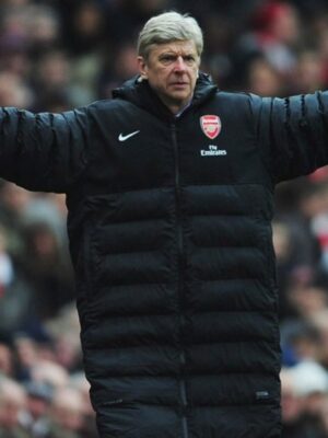 Arsene Wenger Long Black Puffer Coat