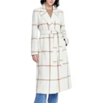 Found S02 White Windowpane Coat Sale