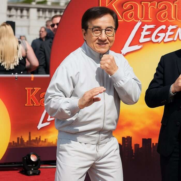 Karate Kid Legends Jackie Chan Photocall White Jacket