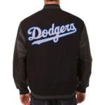 LA Dodgers Black Varsity Jacket Sale