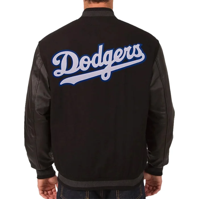 LA Dodgers Black Varsity Jacket Sale