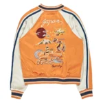 Malditos 2025 Raïka Hazanavicius Bomber Orange and White Jacket