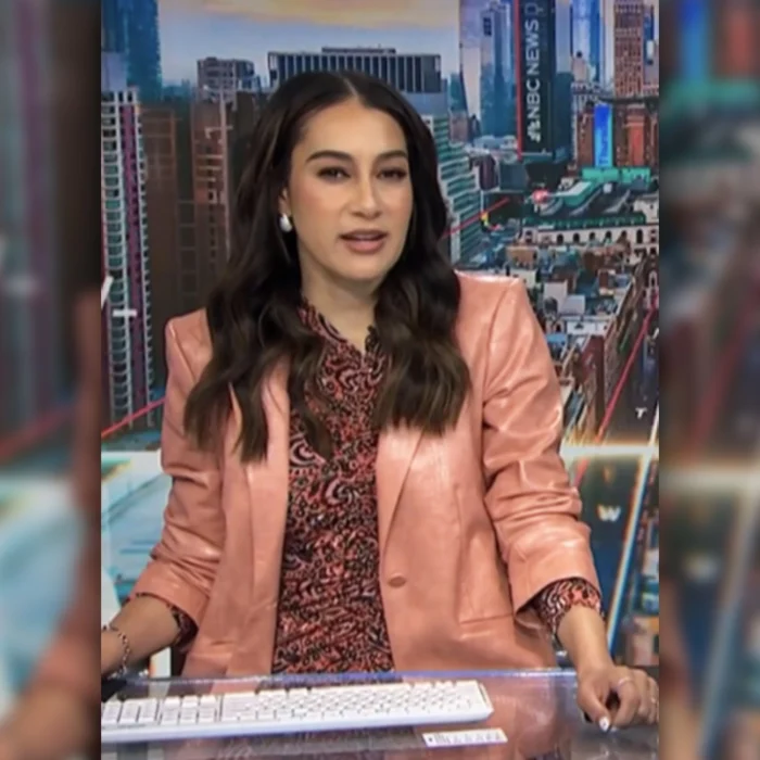 NBC News Daily Morgan Radford Leather Blazer