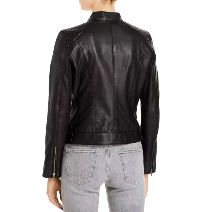 NCIS S22 Carla Marino Leather Black Jacket
