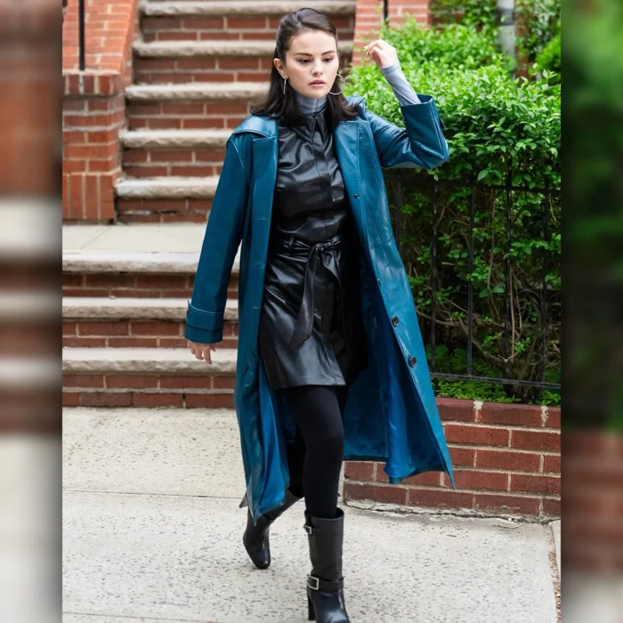 NYC 2025 Selena Gomez Blue Coat Sale