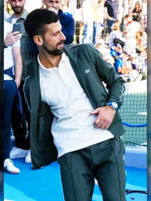 Novak Djokovic Opens Tennis Track Jacket