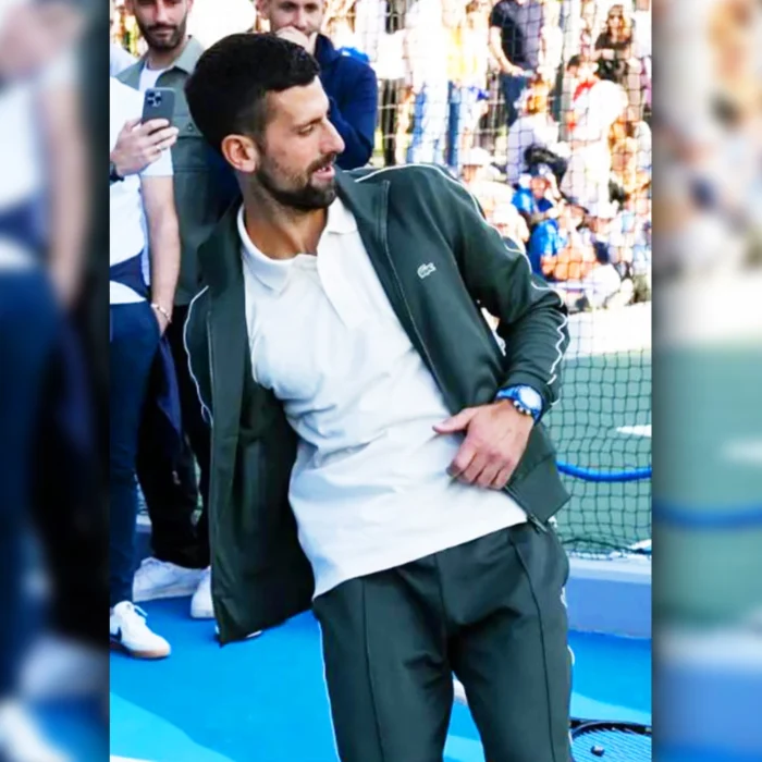 Novak Djokovic Opens Tennis Track Jacket