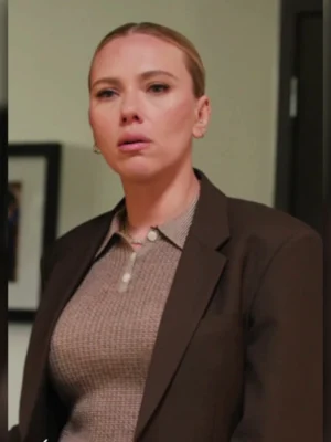 Scarlett Johansson SNL S50 Brown Blazer