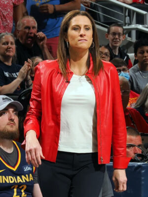 Stephanie White Red Jacket