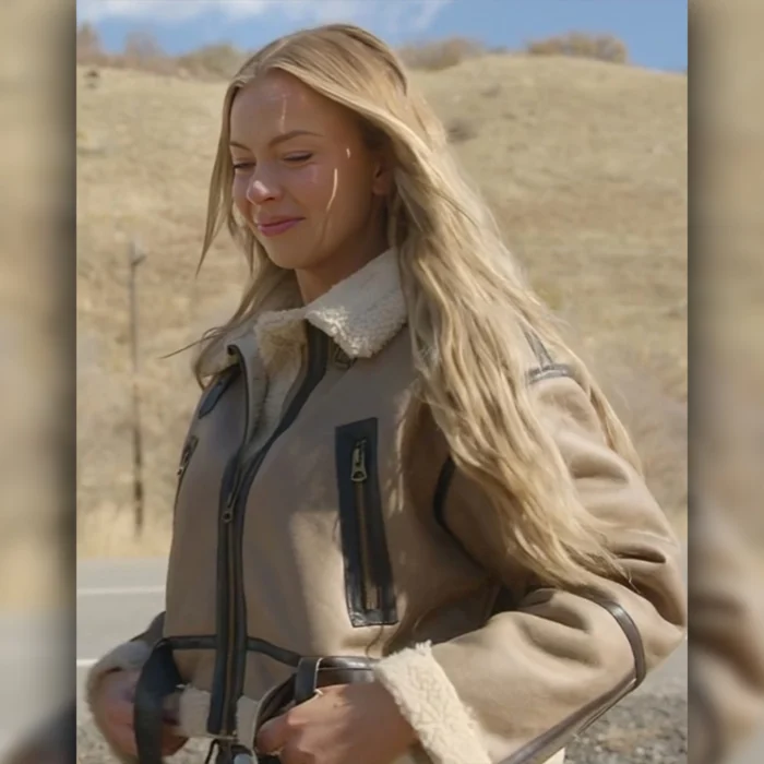 The Secret Lives of Mormon Wives Mayci Neeley Shearling Brown Jacket