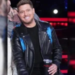 The Voice S27 Michael Bublé Black Leather Jacket