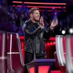 The Voice S27 Michael Bublé Black Leather Jacket Ssle