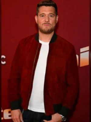 The Voice S27 Michael Buble Red Suede Jacket