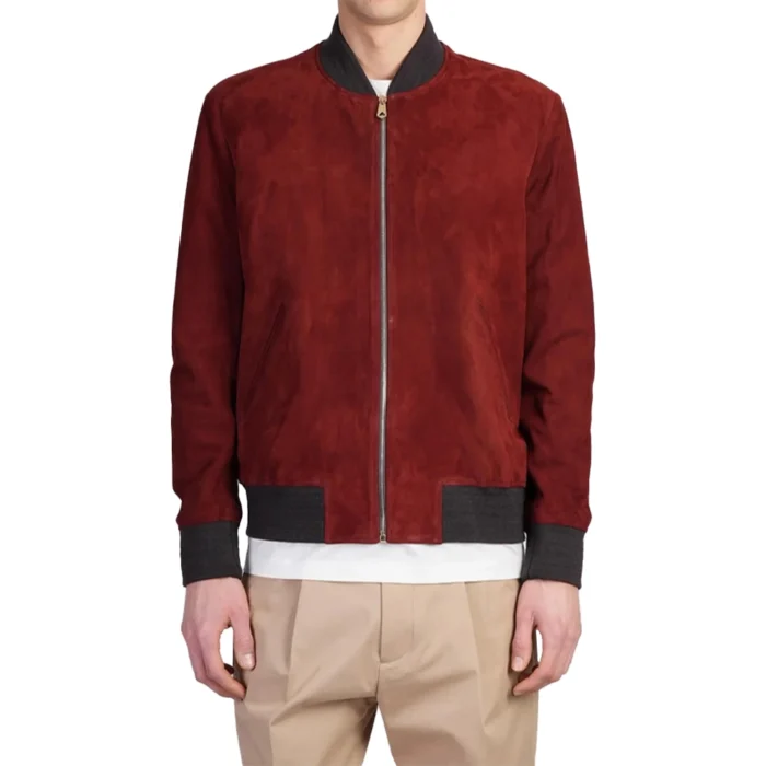 The Voice S27 Michael Buble Red Suede Jacket Sale