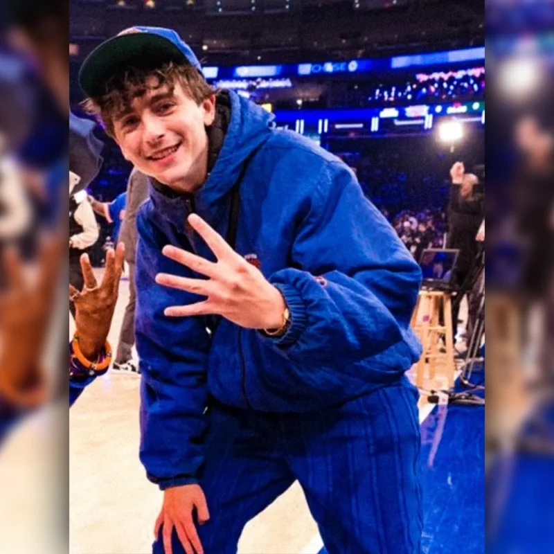 Timothée Chalamet Knicks Hooded Jacket