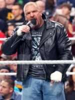 WWE Triple H Raw Biker Leather Black Jacket