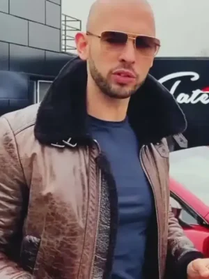 Andrew Tate Leather Brown Jacket