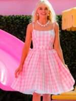 Barbie 2023 Margot Robbie Pink Dress